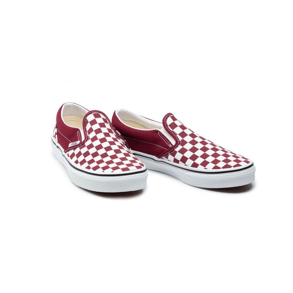 NEW Vans Classic Slip-On Checkerboard Pomegranate White 5.5Y/7 Womens 7 - Picture 2 of 9